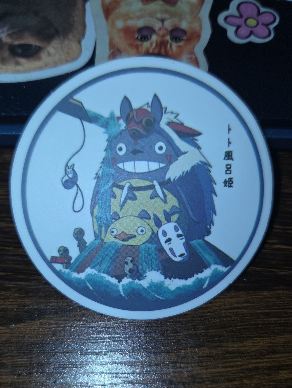 Studio Ghibli Inspired Blue Totoro Art Sticker
